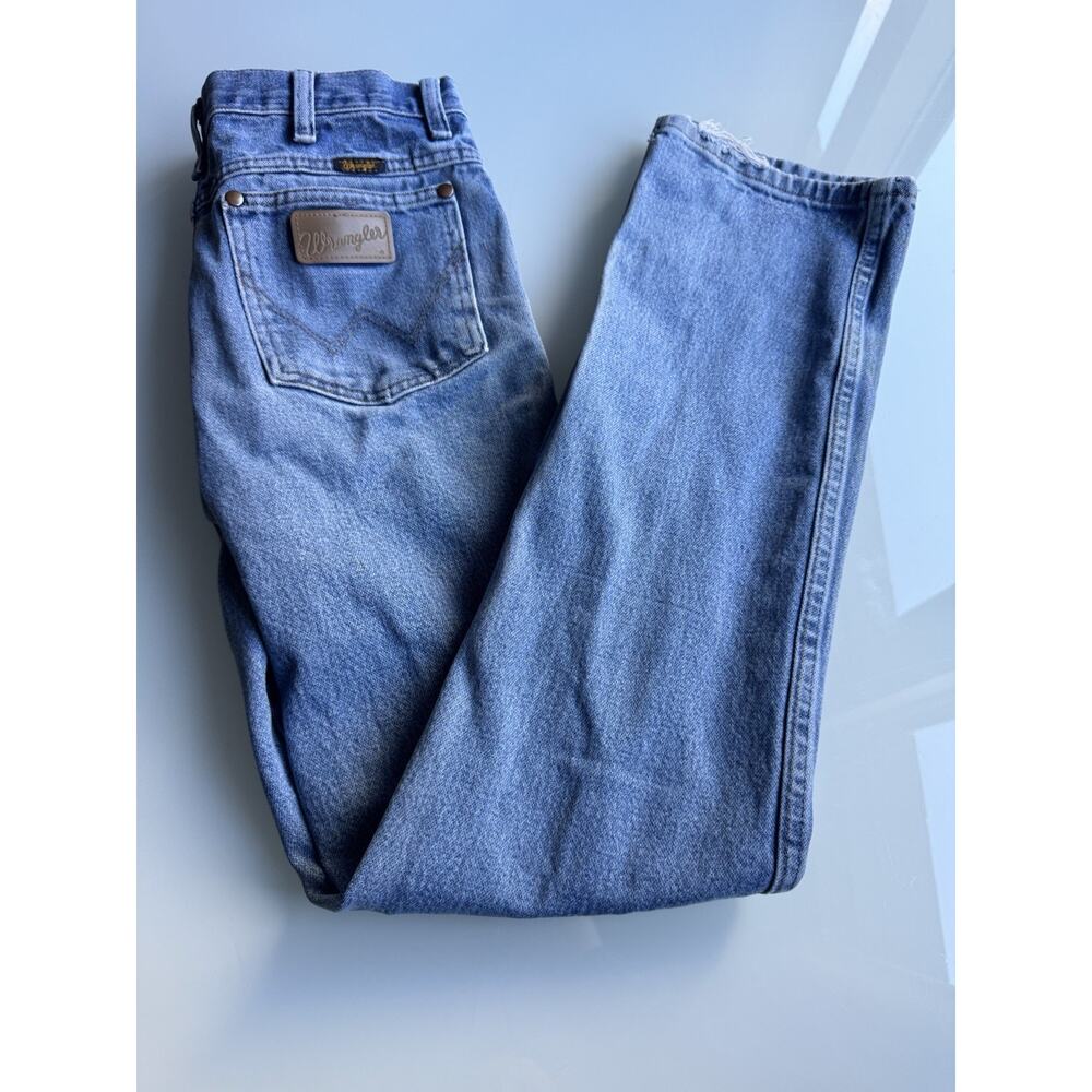 Wrangler Men's Blue Denim Straight Leg Regular Fit Jeans Size 31 x 34